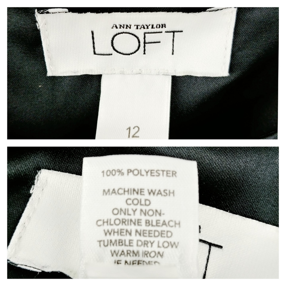 Ann Taylor Loft satin pintuck tuxedo tank top - Picture 7 of 8